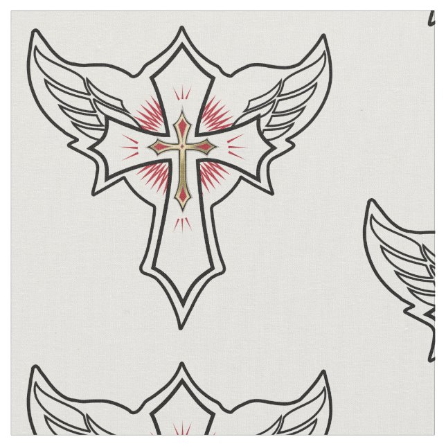 Christian cross fabric (Close Up)