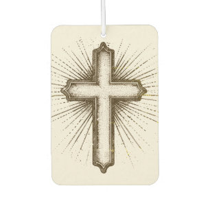 Christian Cross Faith Protection Prayer Air Freshener