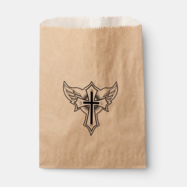 Christian cross favor bag (Front)
