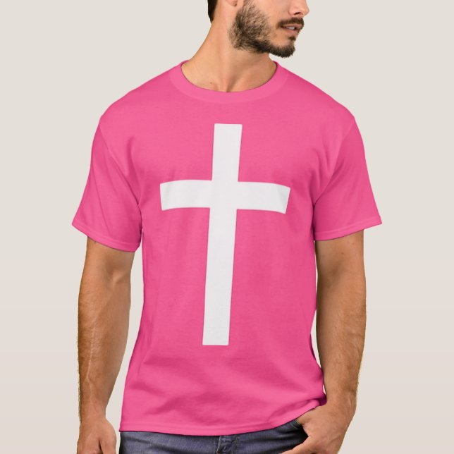 Christian Cross For Believer Simple Christian Fait T-Shirt (Front)