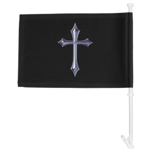 Christian Cross Funeral Flag
