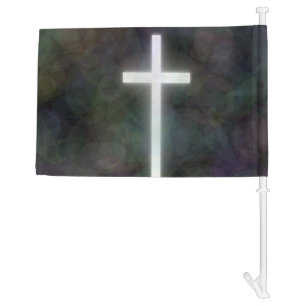Christian Cross Funeral Flag