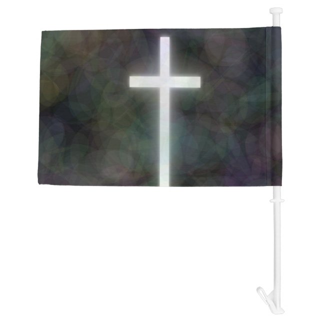 Christian Cross Funeral Flag (Back)