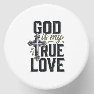 Christian Cross God Is My True Love Vector Mini Candle Favors