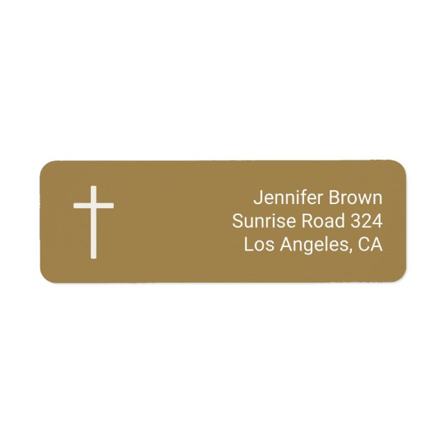 Christian Cross | Gold Label (Front)