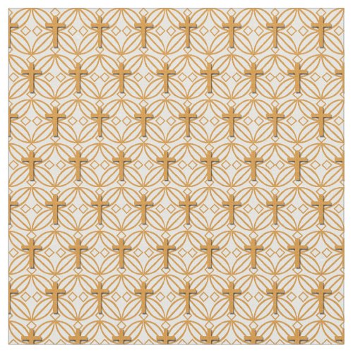 Christian Cross Grill Pattern _ Small Ratio Fabric