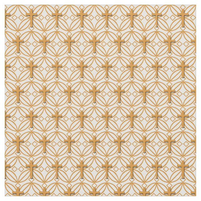 Christian Cross Grill Pattern - Small Ratio Fabric (Close Up)