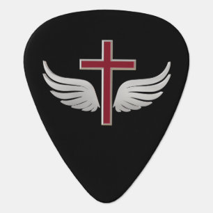 Christian cross guitar pick