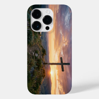 Christian Cross Hilltop Sunset iPhone Case