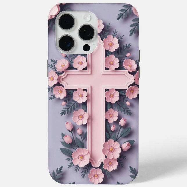 Christian Cross iPhone 16 Pro Case Ai design  (Back)