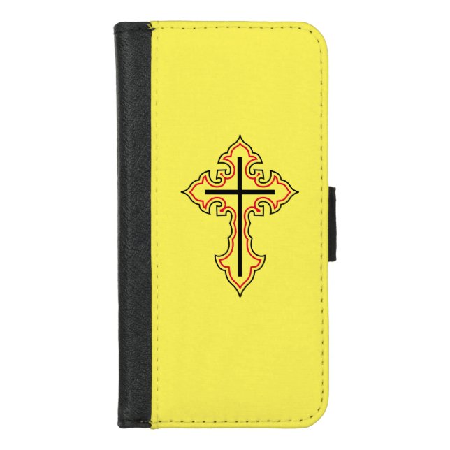Christian cross iPhone wallet case (Front)
