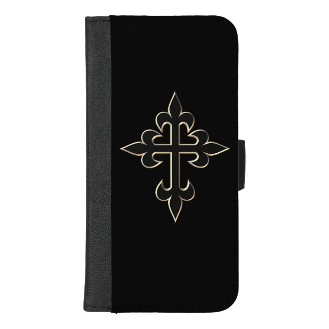 Christian cross iPhone wallet case (Front)
