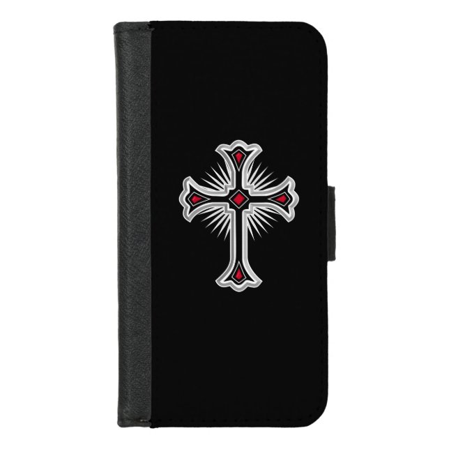 Christian cross iPhone wallet case (Front)