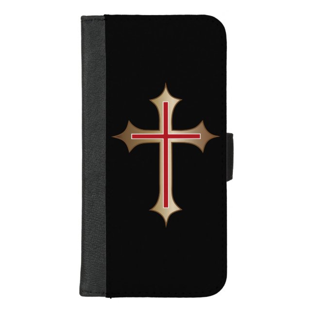 Christian cross iPhone wallet case (Front)