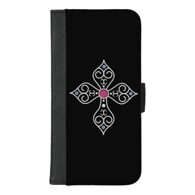 Christian cross iPhone wallet case (Front)