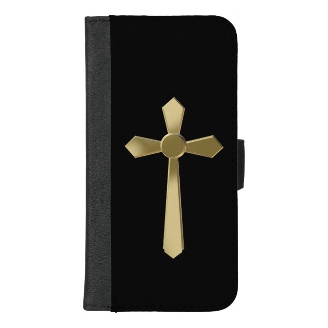 Christian cross iPhone wallet case (Front)