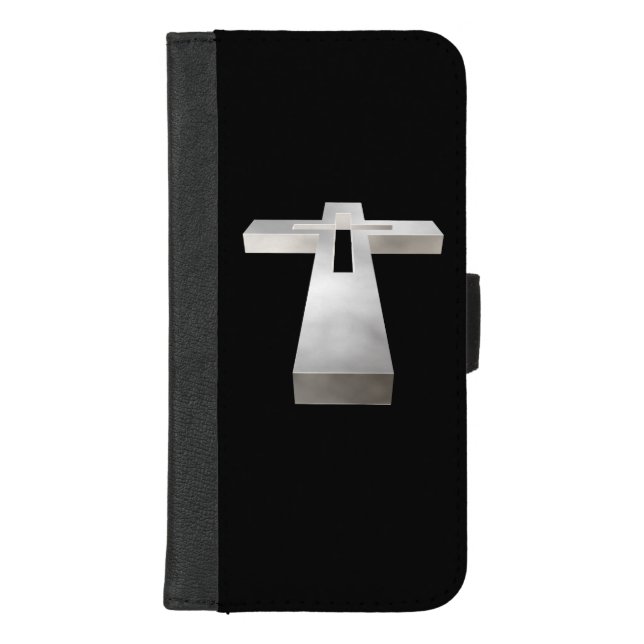Christian cross iPhone wallet case (Front)