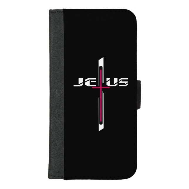 Christian cross iPhone wallet case (Front)