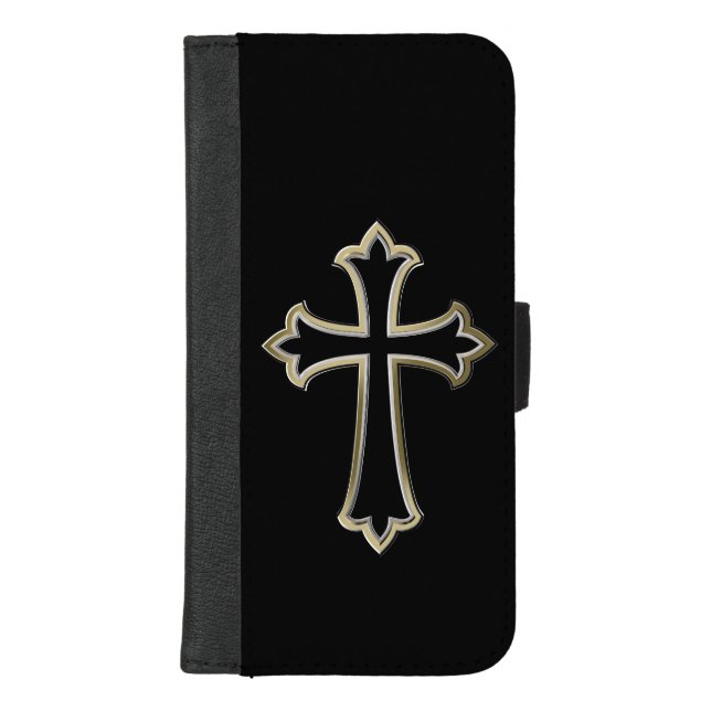 Christian cross iPhone wallet case (Front)