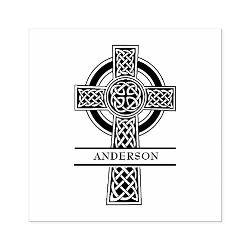 Christian Cross Jesus Christ Celtic Religious Rubb Rubber Stamp