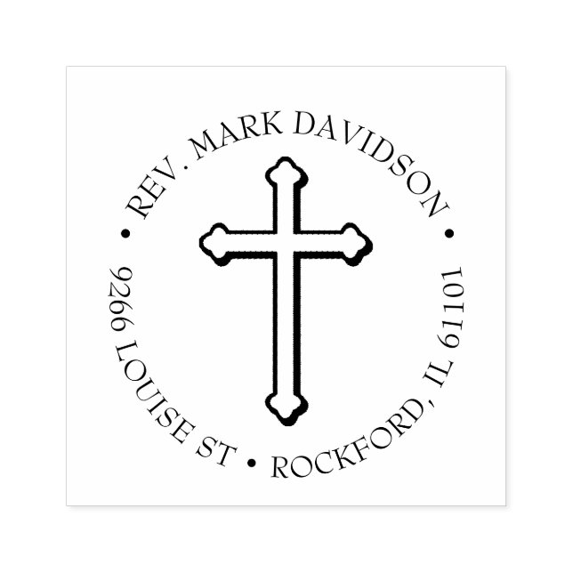 Christian Cross Jesus Christ Crucifix Religious Rubber Stamp (Imprint)