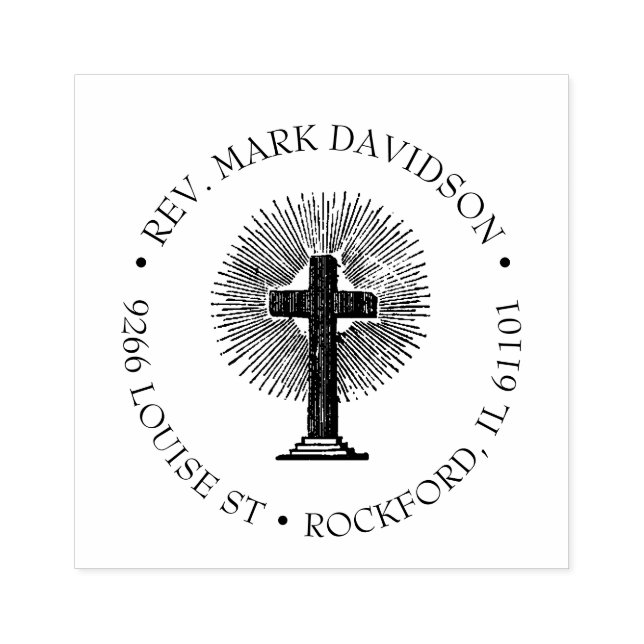 Christian Cross Jesus Christ Religious Rubber Stamp (Imprint)