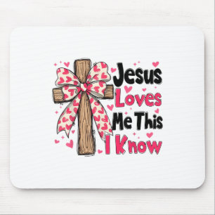 Christian Cross Jesus Loves Me This I Know Valenti Mouse Pad