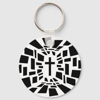Christian Cross Keychain by politix at Zazzle
