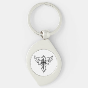 Christian cross keychain
