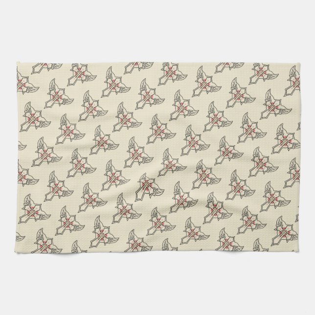 Christian cross kitchen towel (Horizontal)