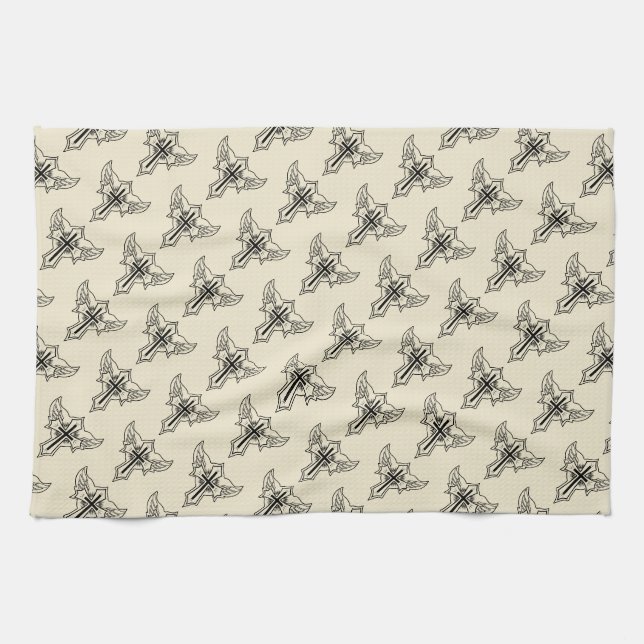 Christian cross kitchen towel (Horizontal)