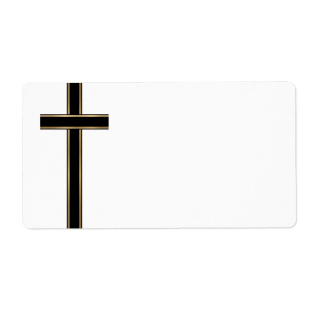 Christian Cross Label (Front)