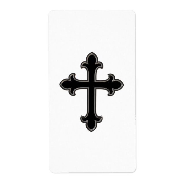 Christian cross label (Front)