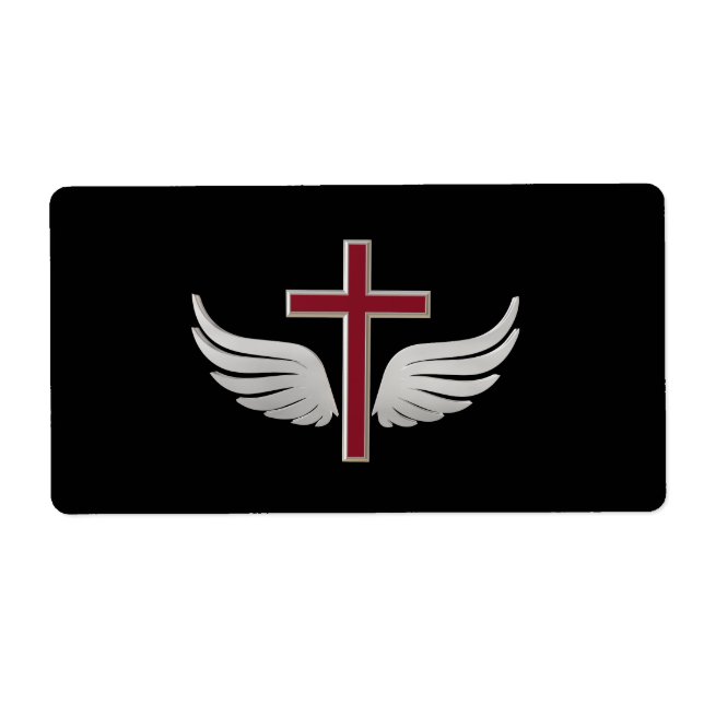 Christian cross label (Front)