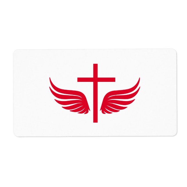 Christian cross label (Front)