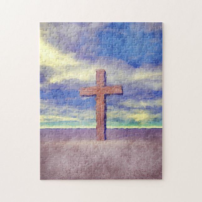 Christian Cross Landscape Jigsaw Puzzle (Vertical)