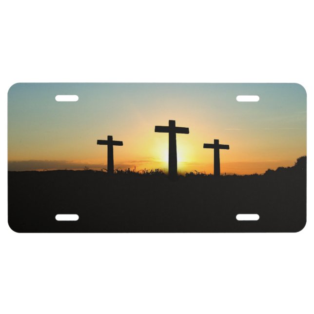 Christian Cross License Plate (Front)