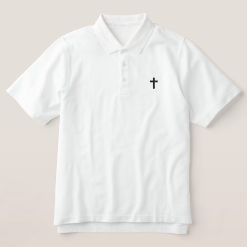 Christian Cross Logo Fitted Polo