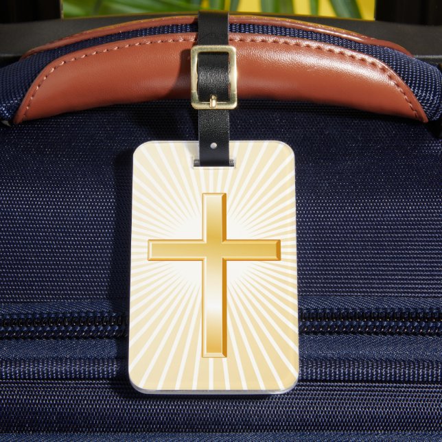 Christian Cross Luggage Tag (Front Insitu 2)