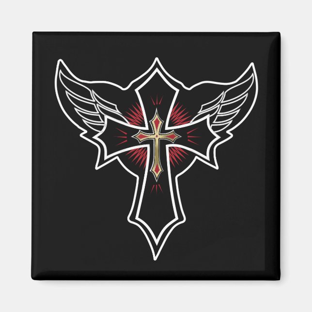 Christian cross magnet (Front)