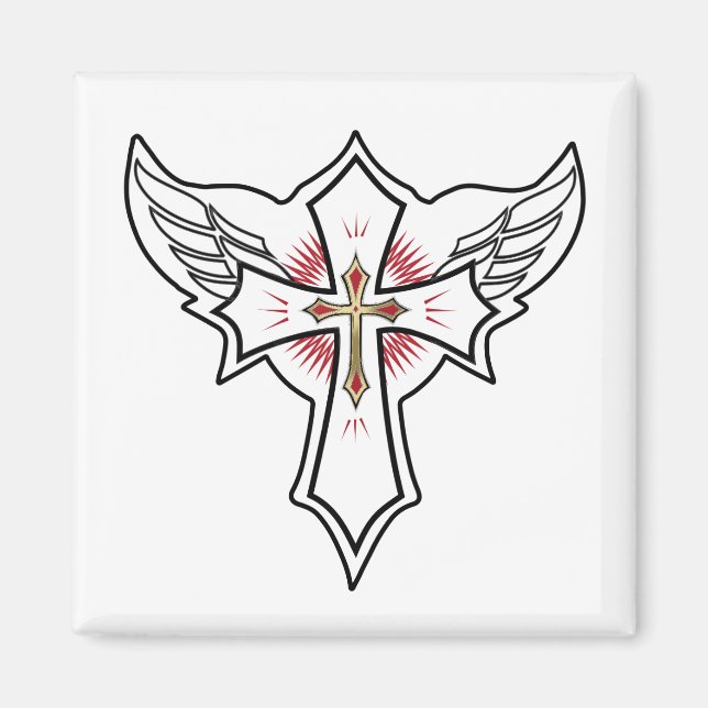 Christian cross magnet (Front)