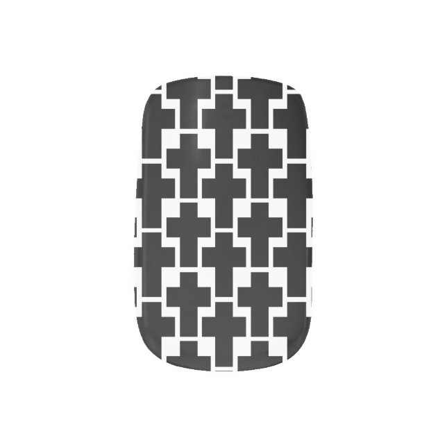 Christian Cross Minx Nail Art (Left Thumb)