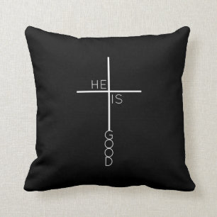 Christian Cross Modern Minimalist Abstract Throw Pillow