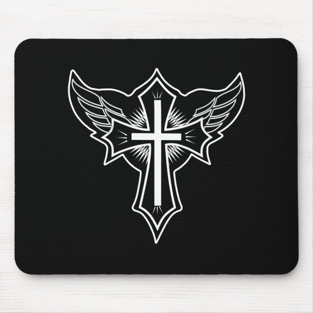 Christian cross mouse pad (Front)