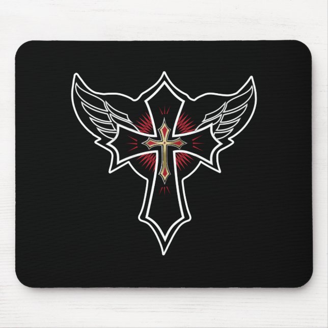 Christian cross mouse pad (Front)