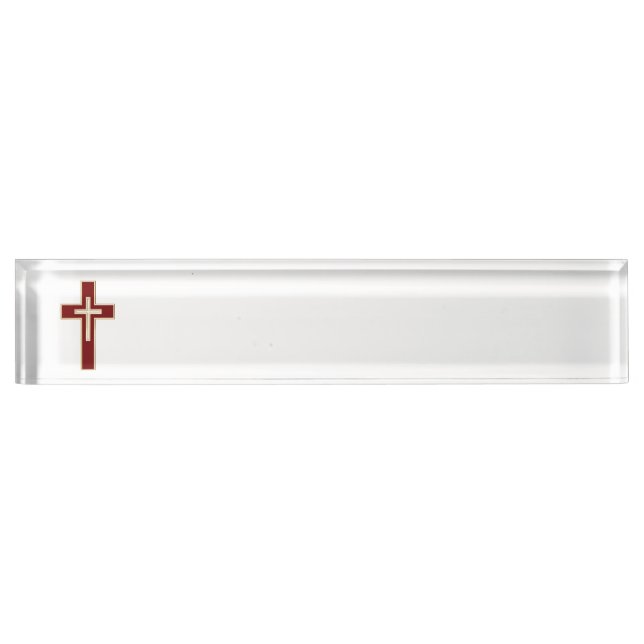 Christian cross name plate (Front)