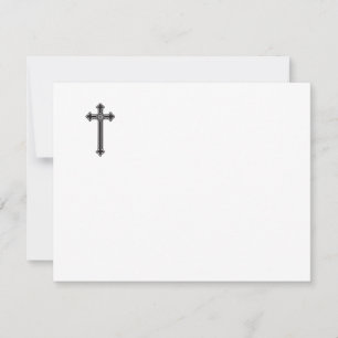 Christian cross note card