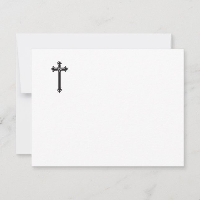 Christian cross note card (Front)