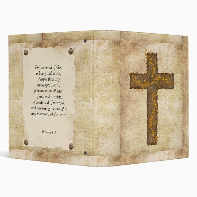 Christian Cross Notebook 3 Ring Binder (Background)