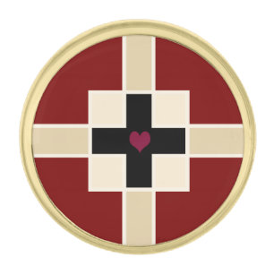 Christian cross of Christ Gold Finish Lapel Pin